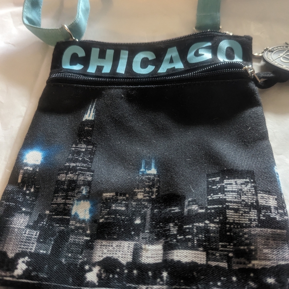 Robin Ruth - Chicago ( Teal and Black) Cross Body Bag